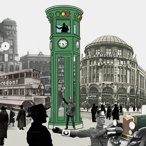 The first traffic lights in Berlin